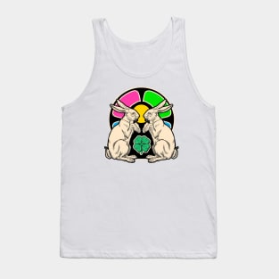 4 leaf clover and the lucky rabbit Tank Top